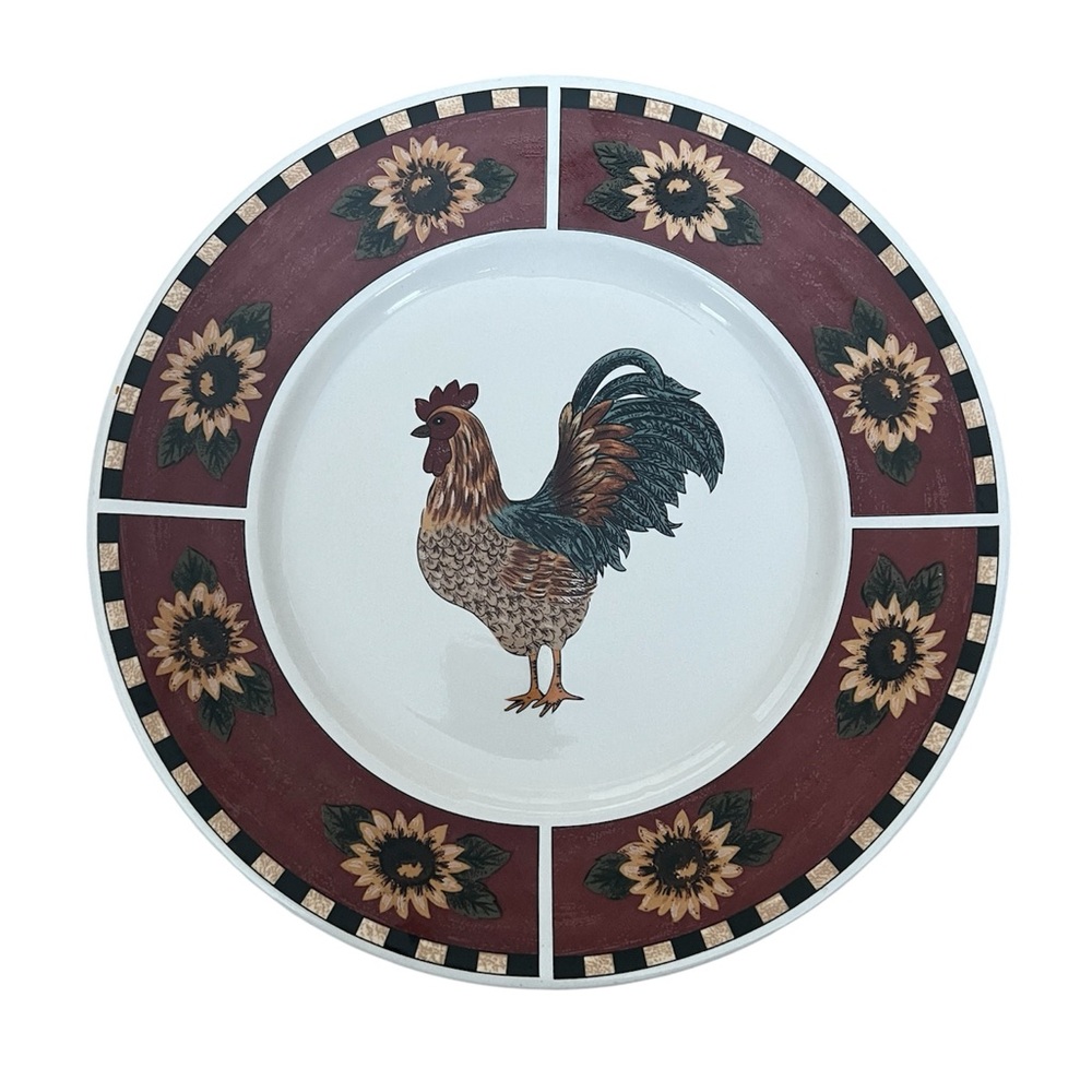 Country Charm Rooster Decorative Plate